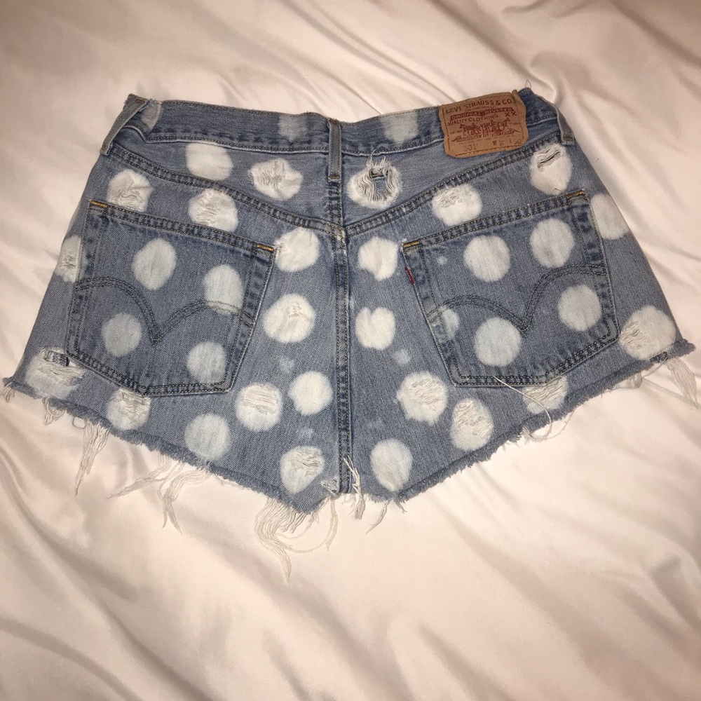 Vintage Levi Distressed Polka Dot Shorts